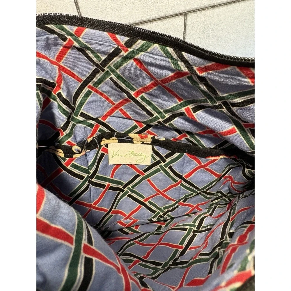Vera Bradley Poppy Fields Hipster Crossbody Bag Retired Floral Quilted Black